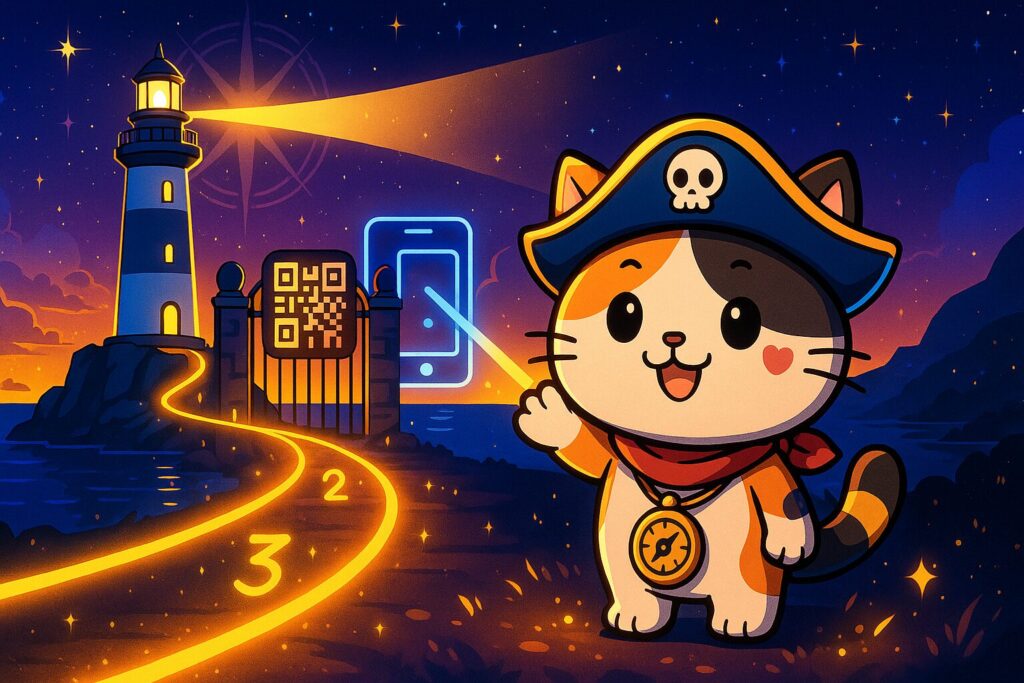 QR入手とココロ船長
