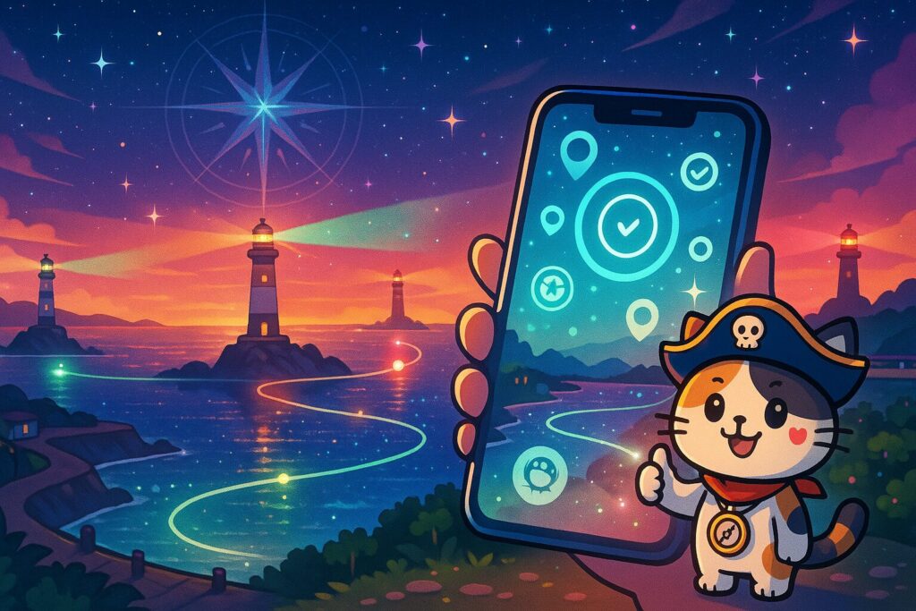 スマホ巡りのココロ船長
