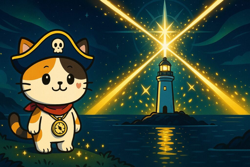 光でデマ払うココロ船長
