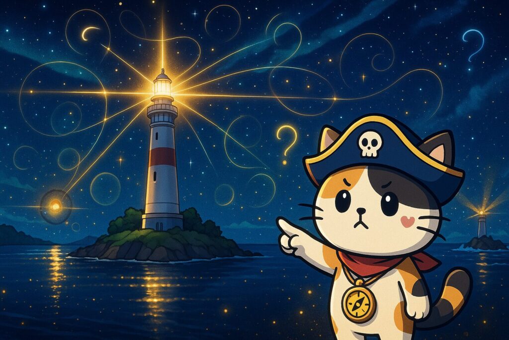 噂の源を探るココロ船長
