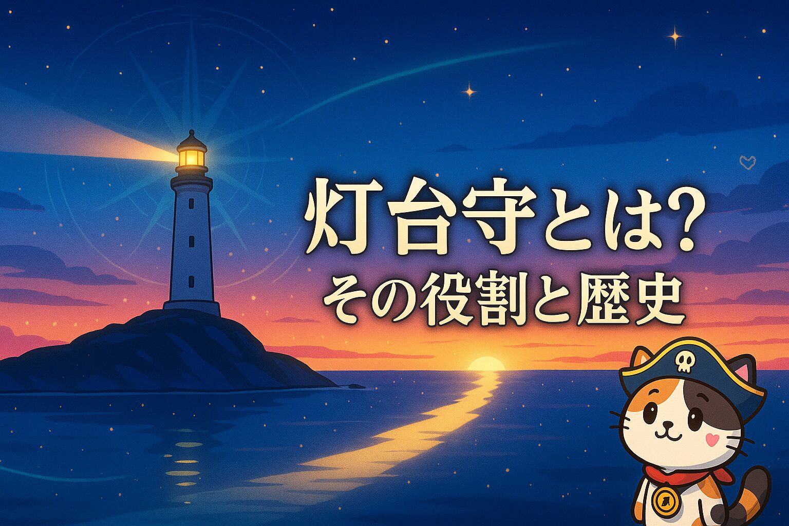 岬の灯台とココロ船長