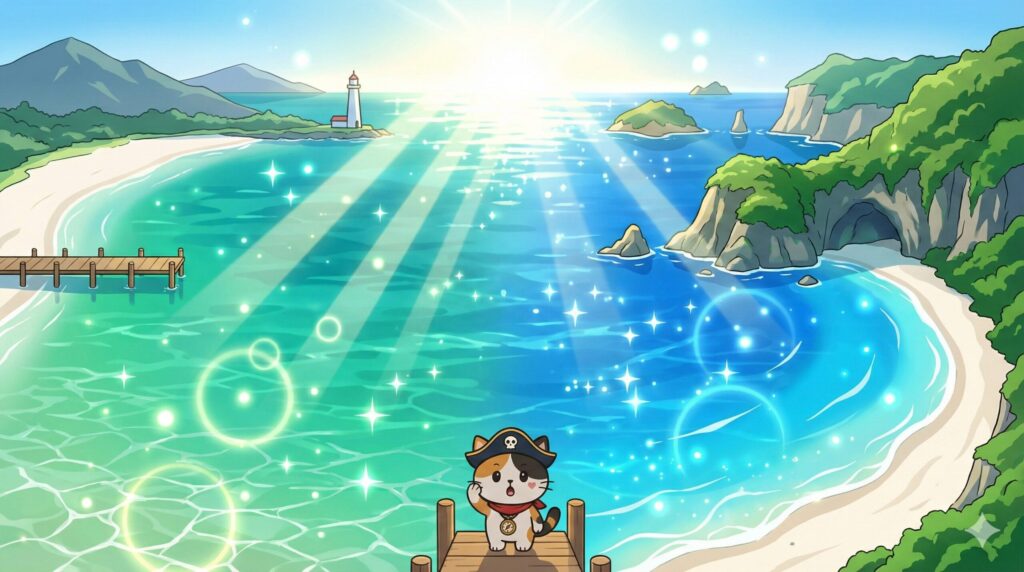 離島の海とココロ船長
