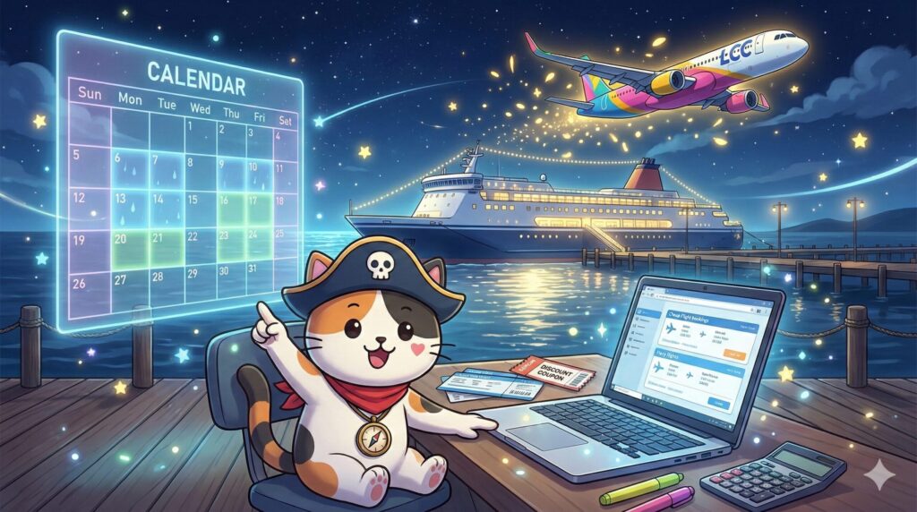 裏ワザ旅計画中のココロ船長