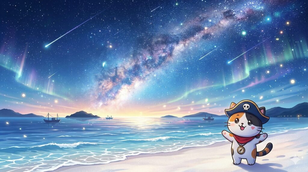 満天の星とココロ船長
