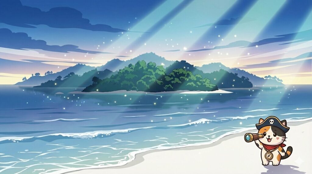 無人島に憧れるココロ船長
