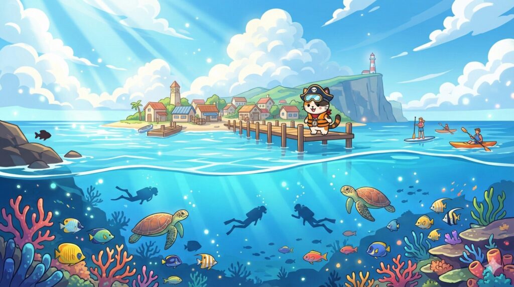 海遊びするココロ船長
