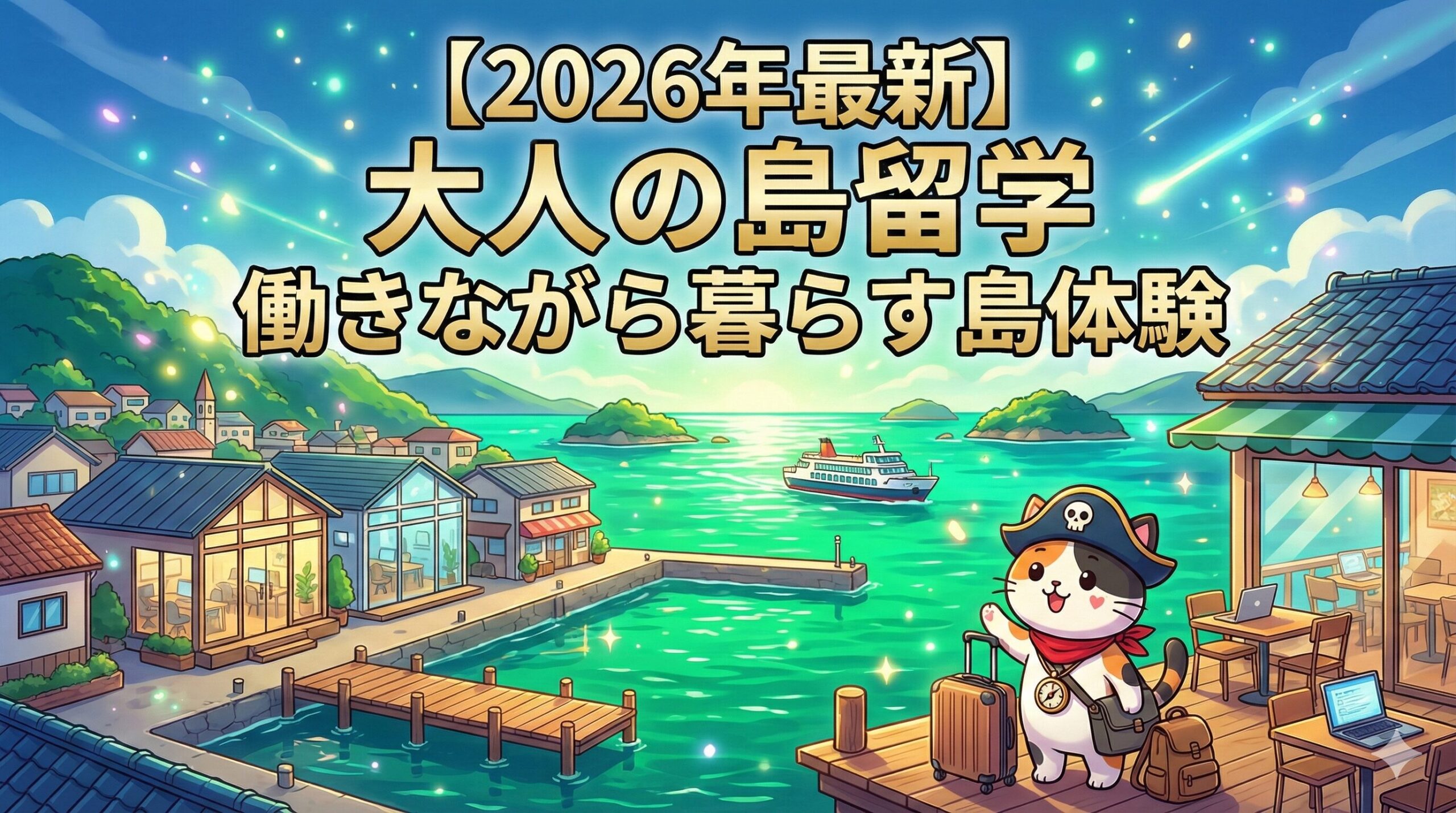 島の港とココロ船長