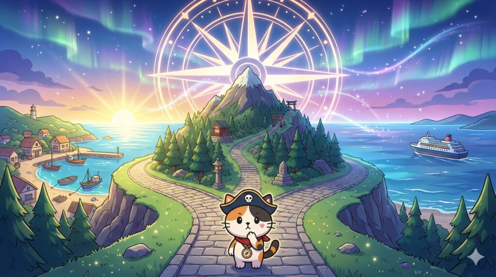 分かれ道とココロ船長
