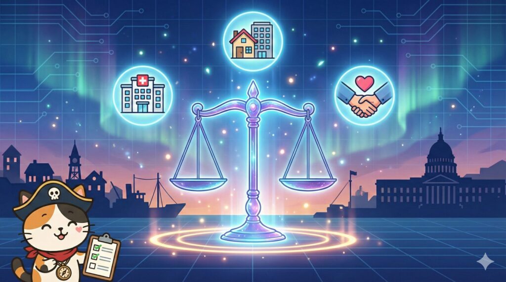 基準を見るココロ船長
