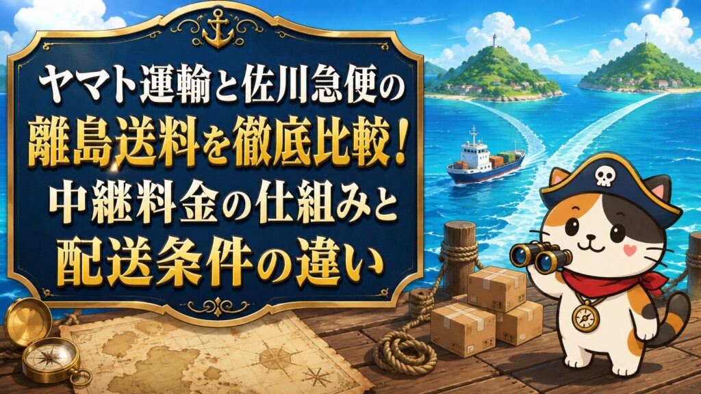 ヤマト運輸と佐川急便の離島送料を徹底比較！中継料金の仕組みと配送条件の違いの記事のアイキャッチ画像