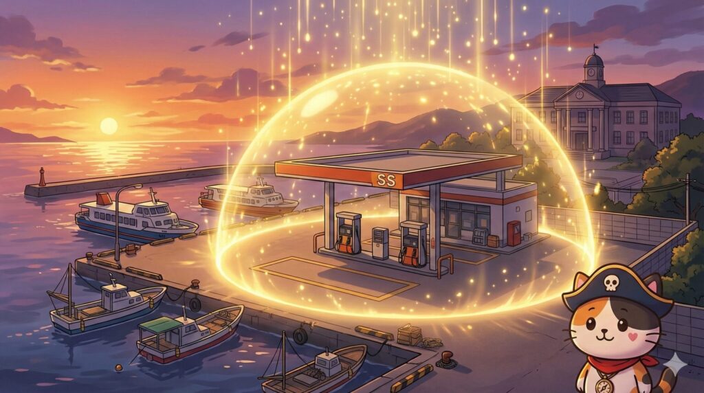 光の支援とココロ船長
