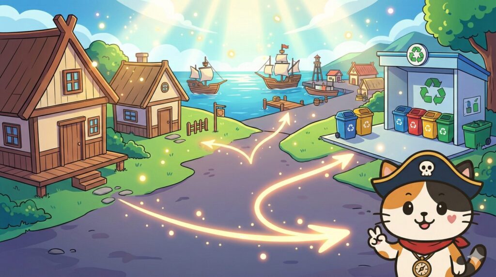 島の道とココロ船長
