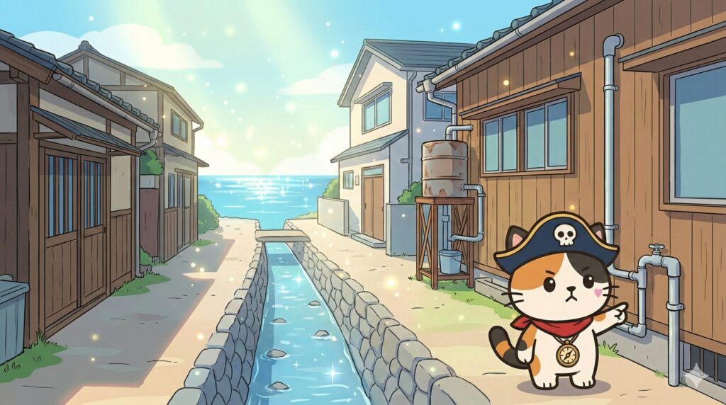 水回りとココロ船長
