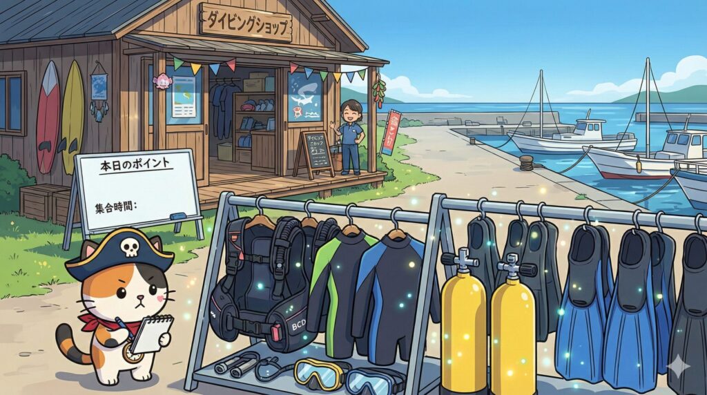 準備するココロ船長
