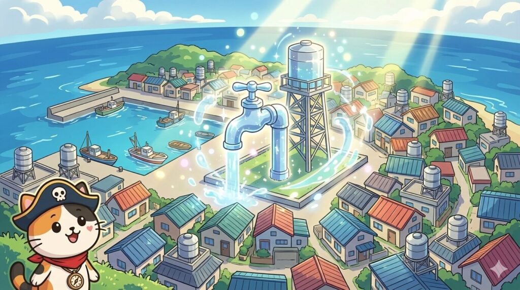 離島の水とココロ船長
