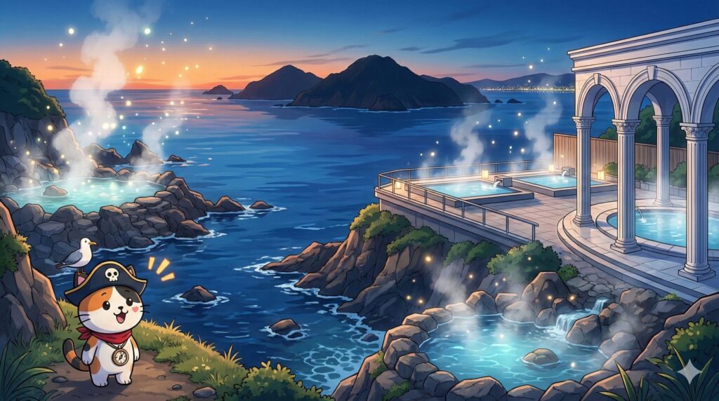 伊豆諸島温泉とココロ船長
