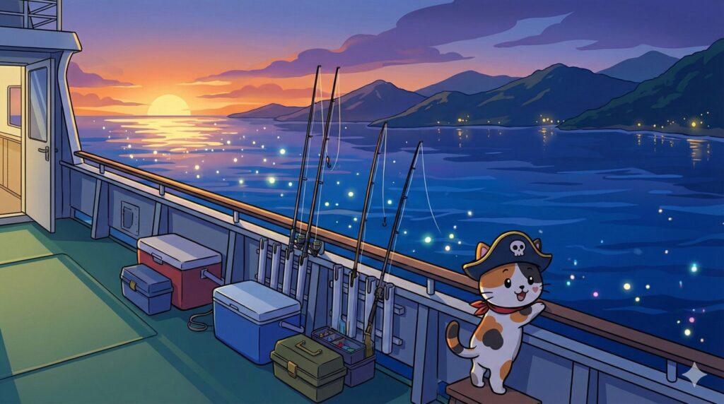 旅立つ船とココロ船長
