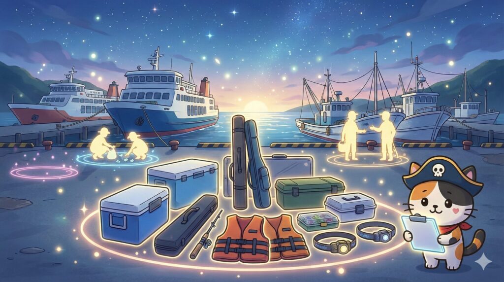 準備するココロ船長
