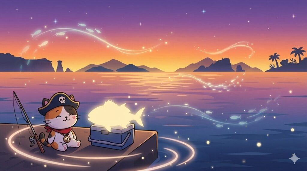 夕暮れとココロ船長
