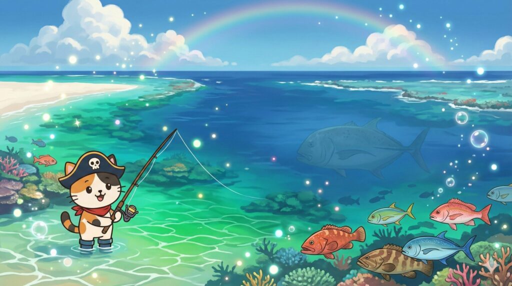 南国の海とココロ船長
