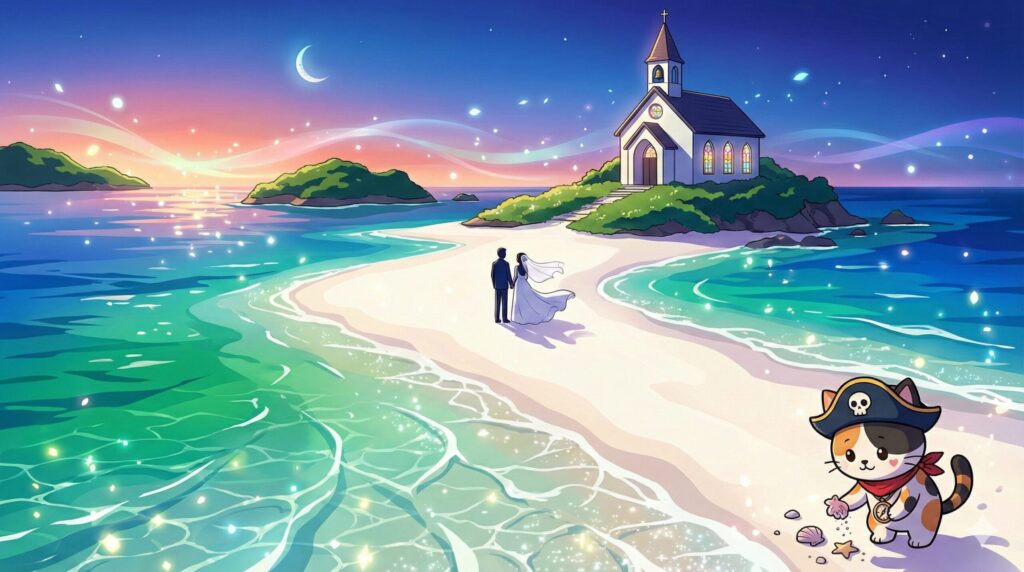 幻の砂浜とココロ船長
