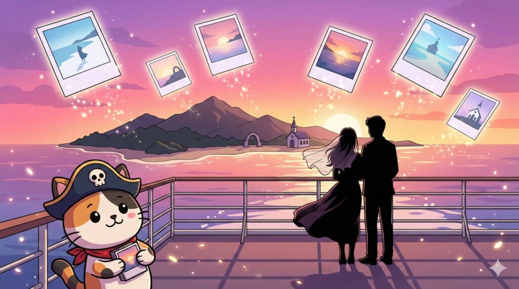 思い出を振り返るココロ船長
