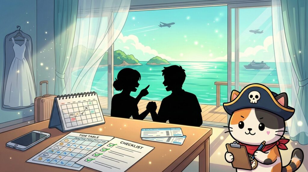 準備チェックとココロ船長
