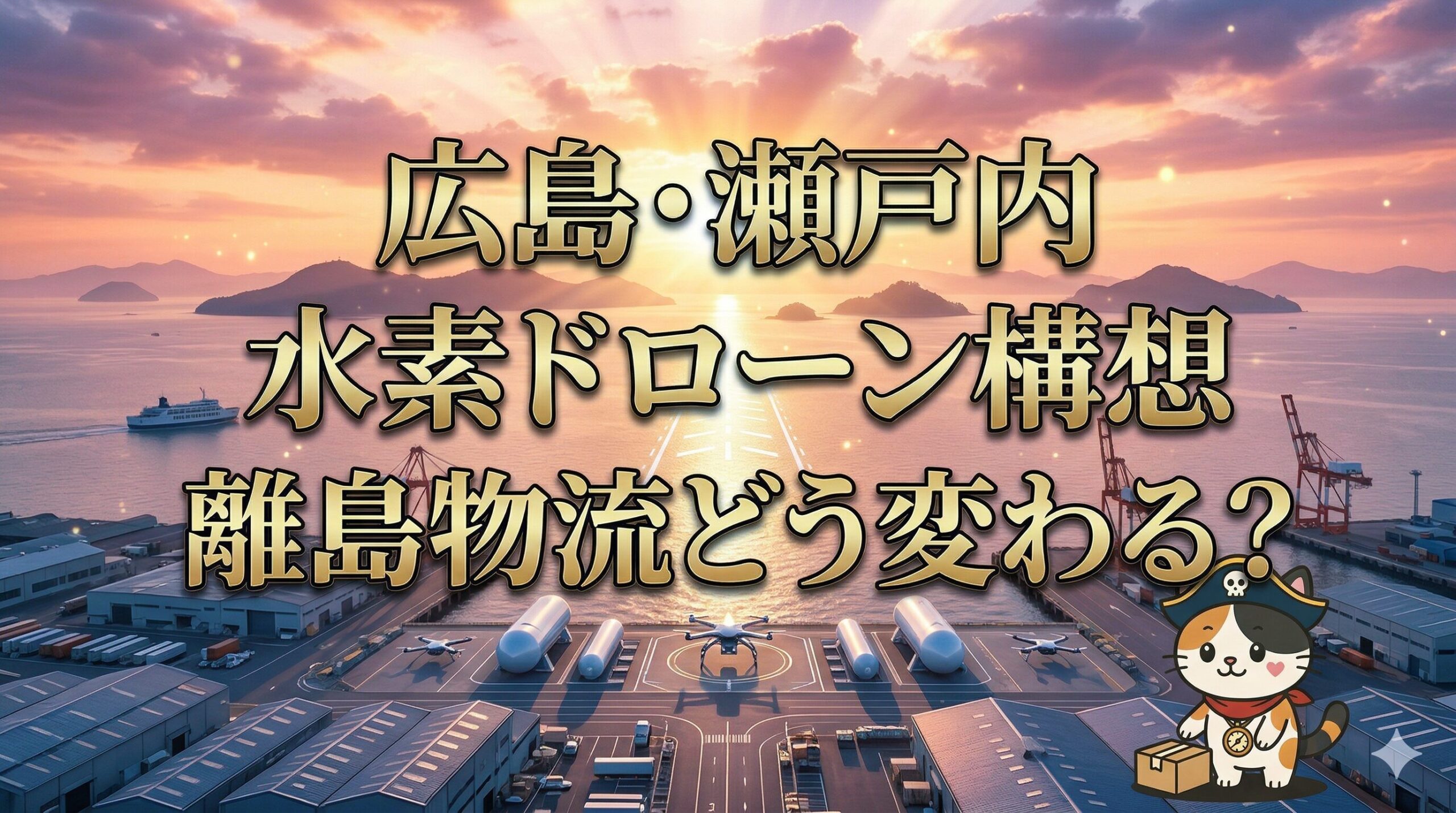 瀬戸内の水素ドローン構想を見守るココロ船長