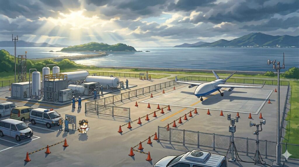 実証現場を見つめるココロ船長