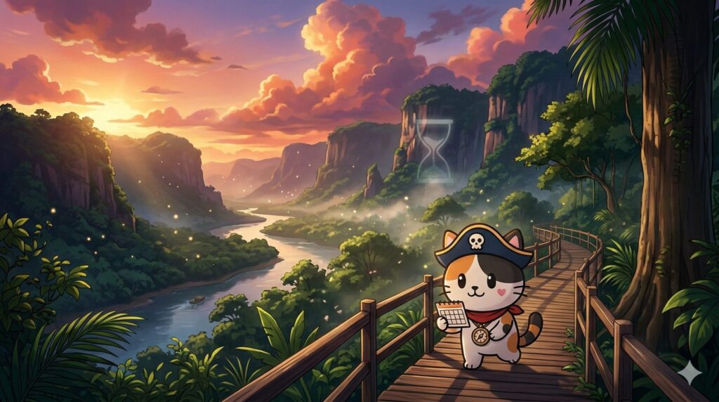 期限を急いで確認するココロ船長