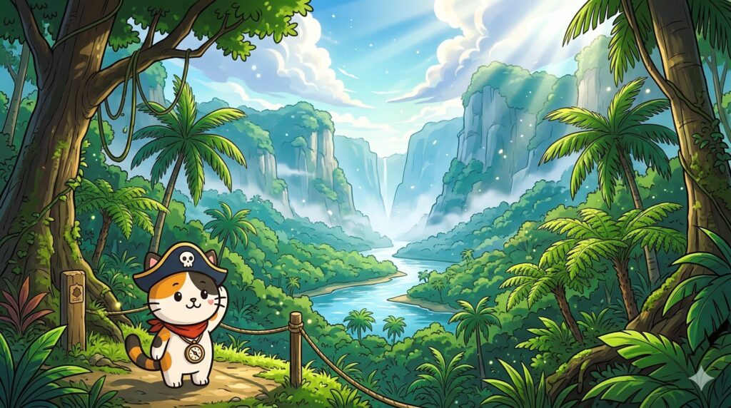 保護エリアを見渡すココロ船長