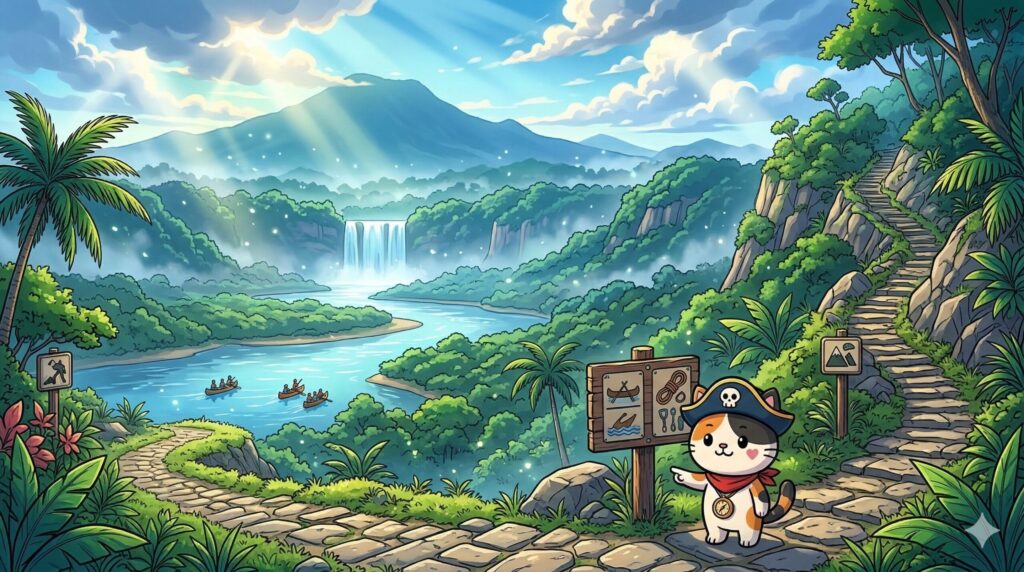 申請ルートを確認するココロ船長