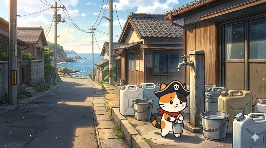 水を運ぶココロ船長