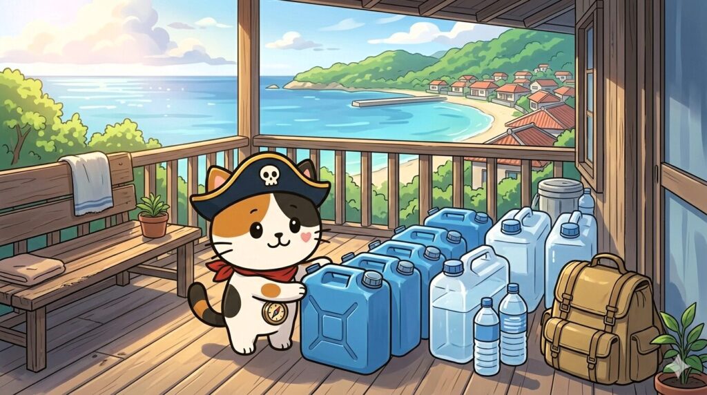 備えを整えるココロ船長