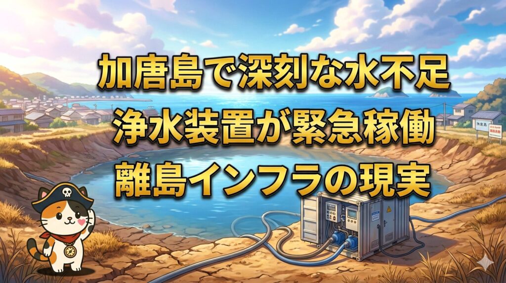 渇水の島を見守るココロ船長