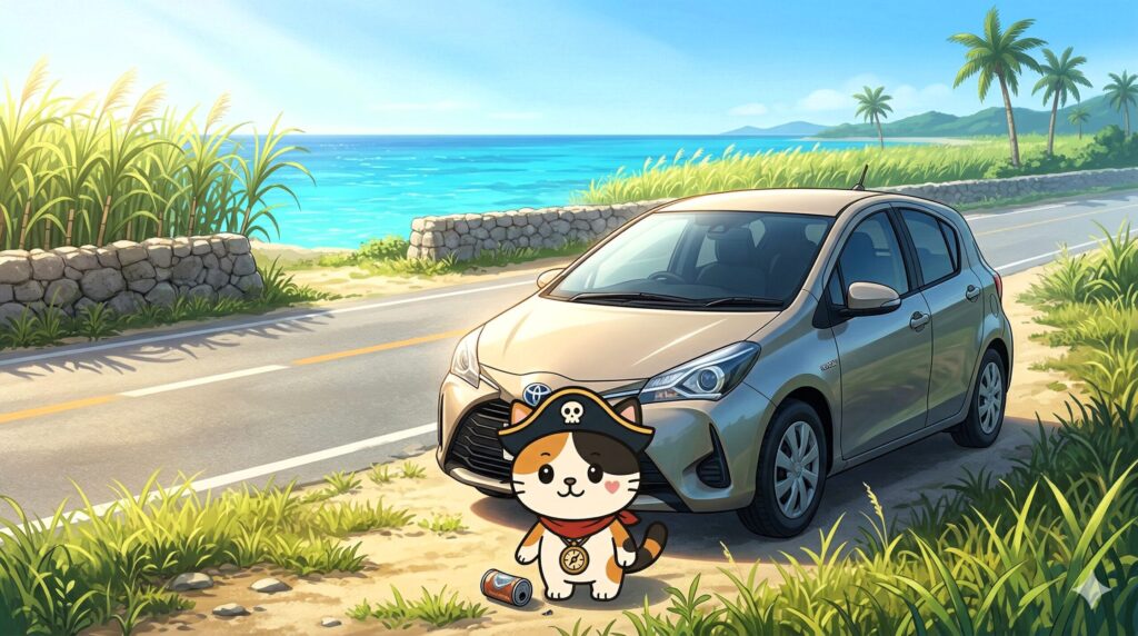 ゴミを拾うココロ船長