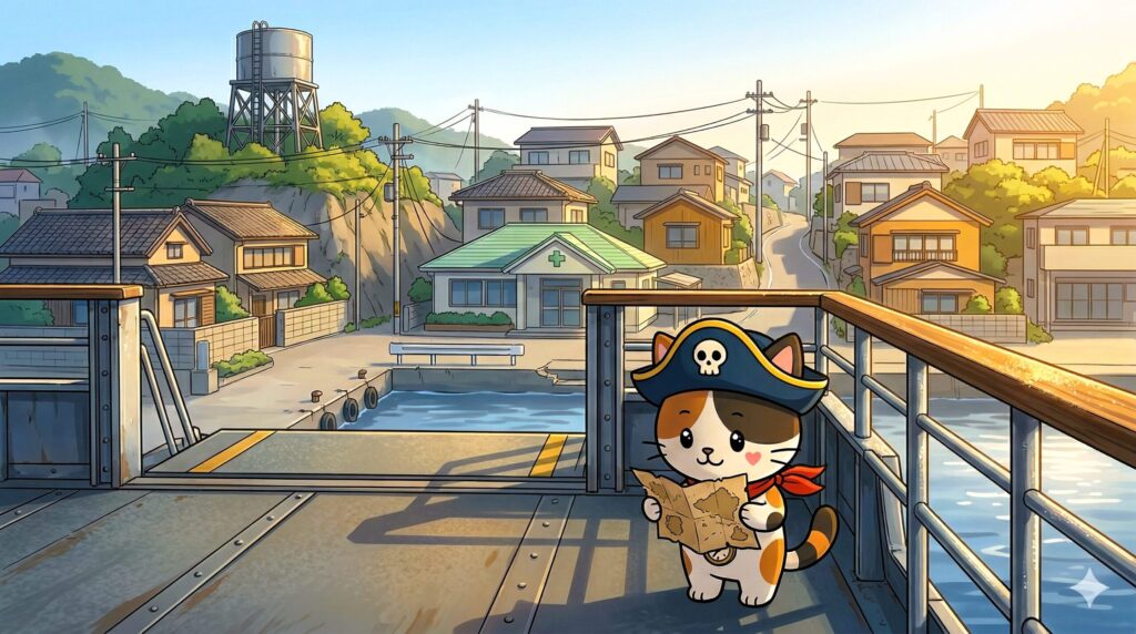 地図を見るココロ船長