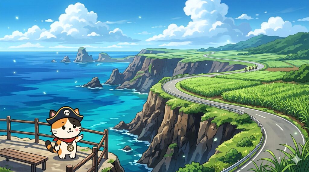 絶景を案内するココロ船長