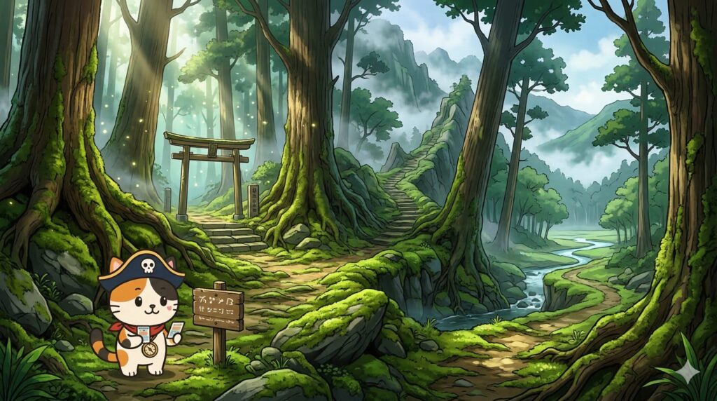 対象ルートを見比べているココロ船長