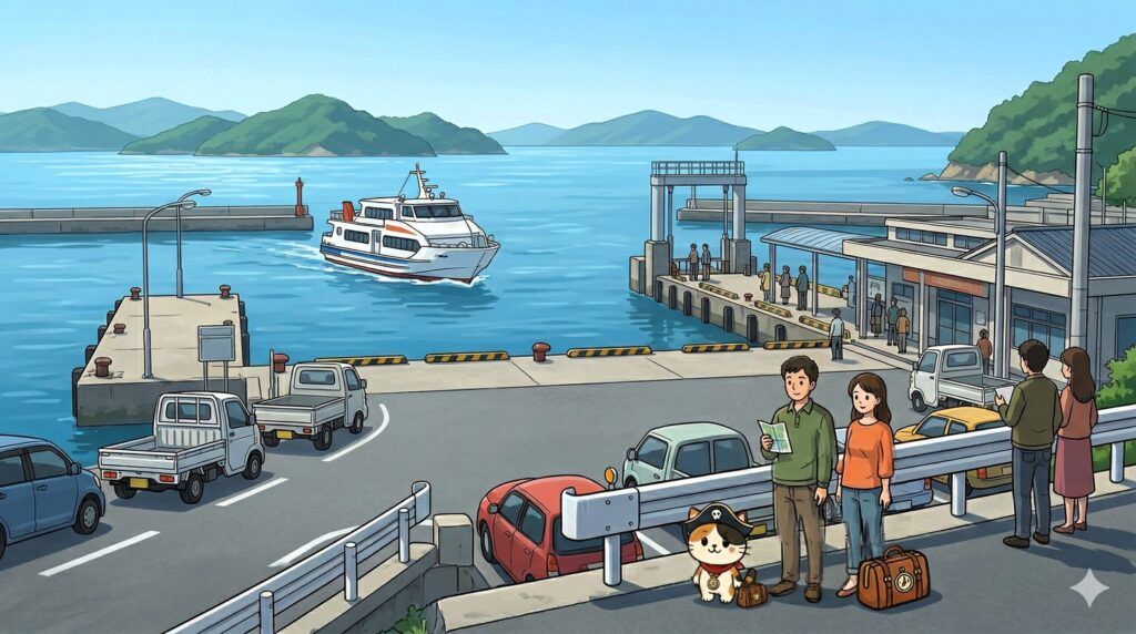 港で待つココロ船長