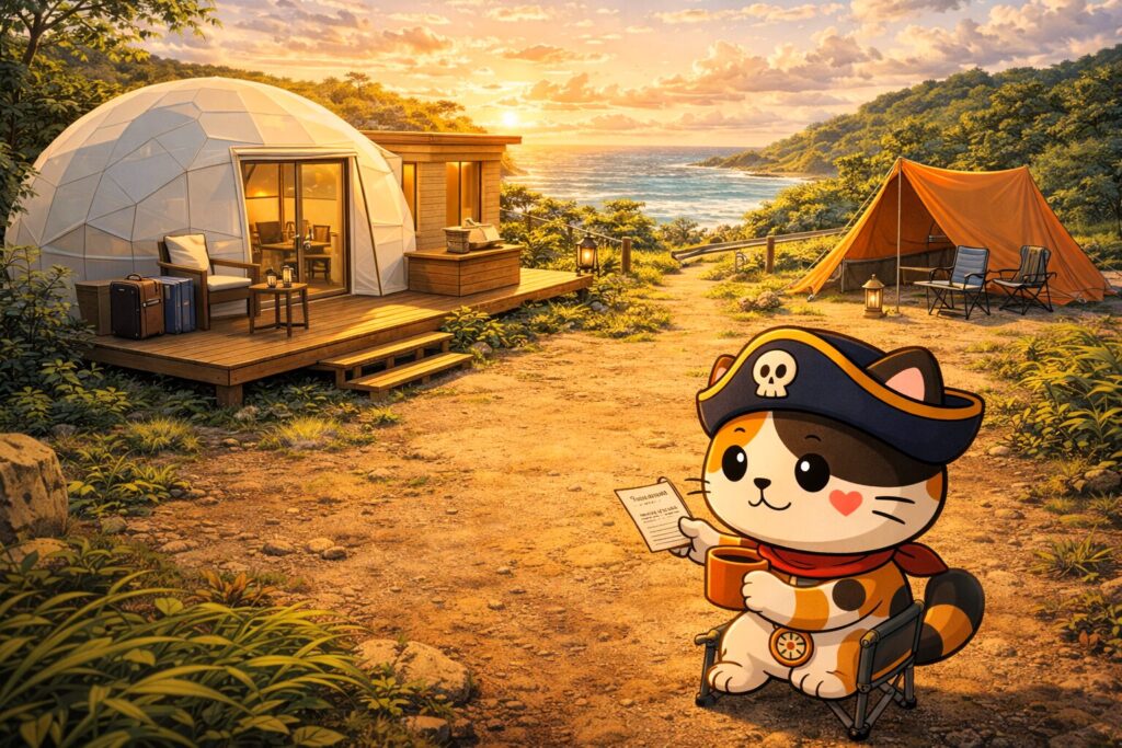 施設差を見比べるココロ船長