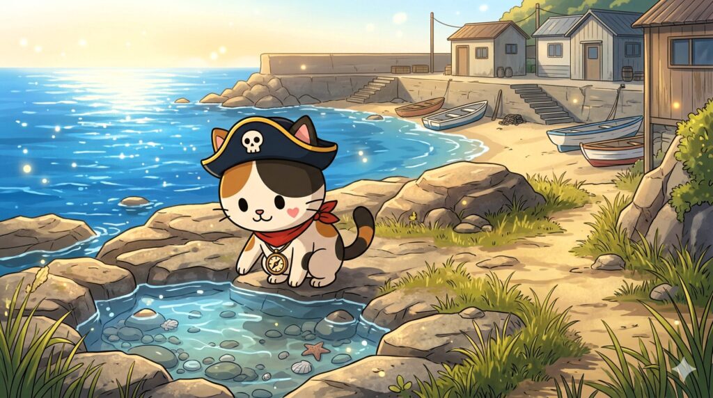 磯をのぞくココロ船長