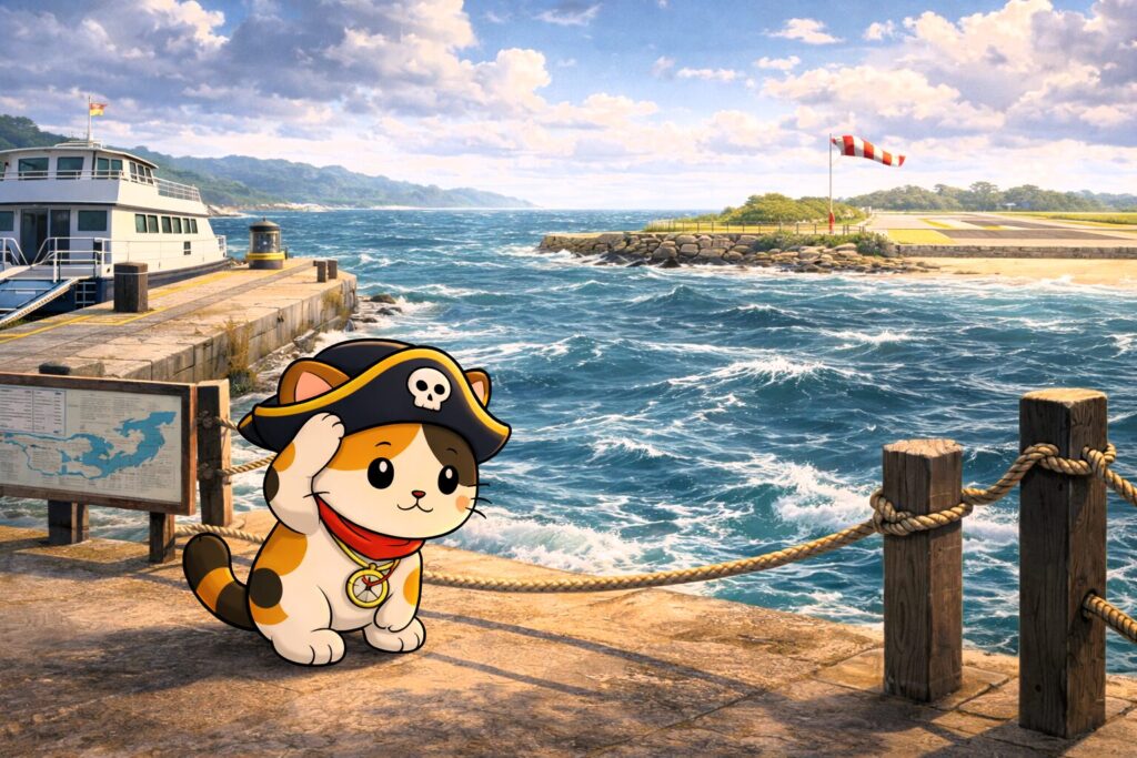 港で判断するココロ船長