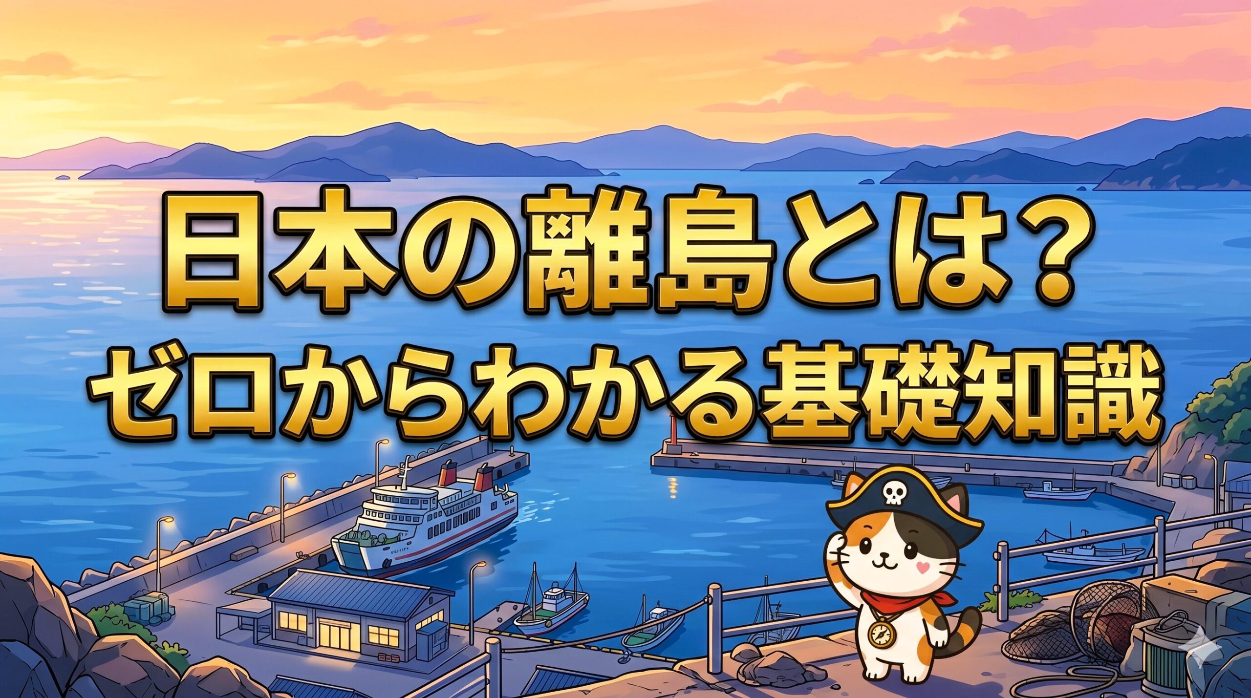 日本の離島を見渡すココロ船長