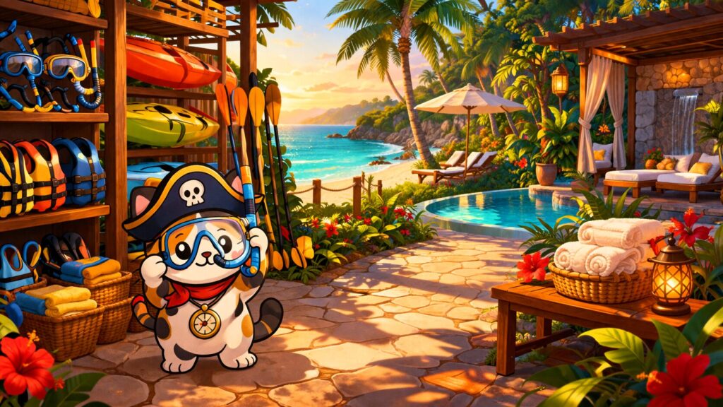 海遊びを確かめるココロ船長