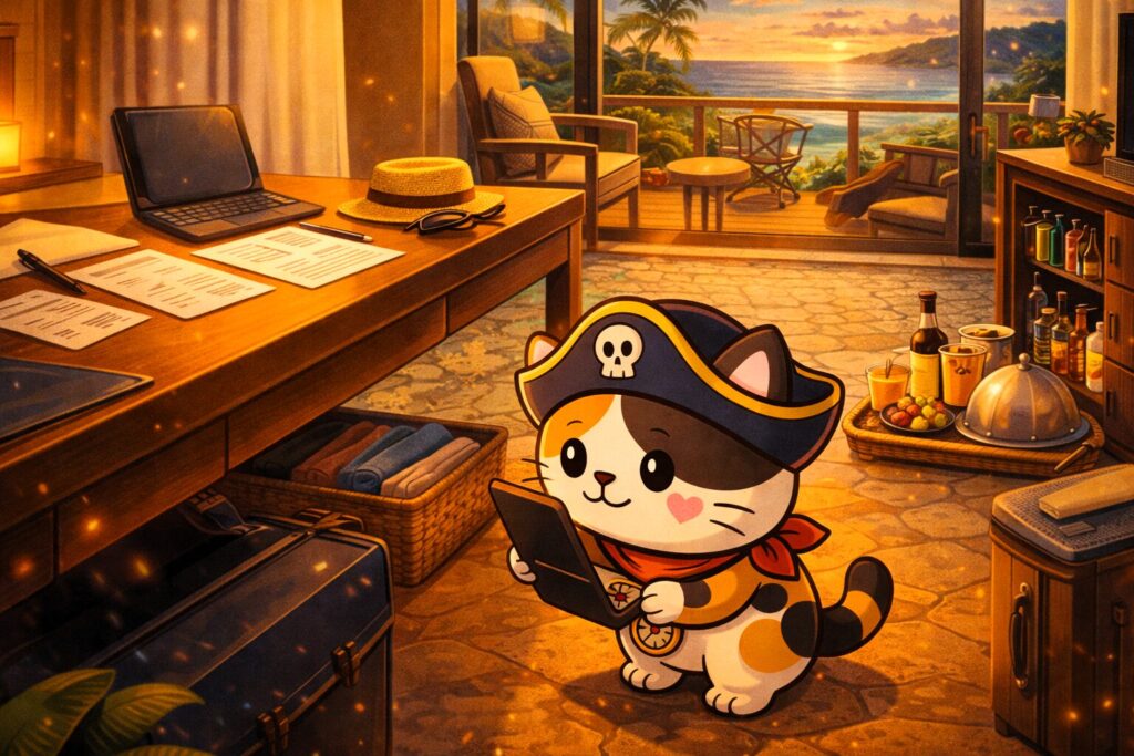 請求内容を確かめるココロ船長