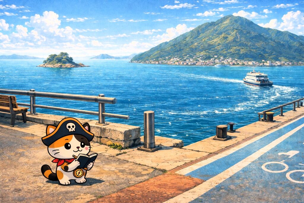 島の違いを見るココロ船長