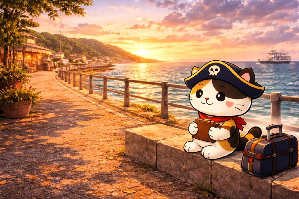 海を眺めるココロ船長