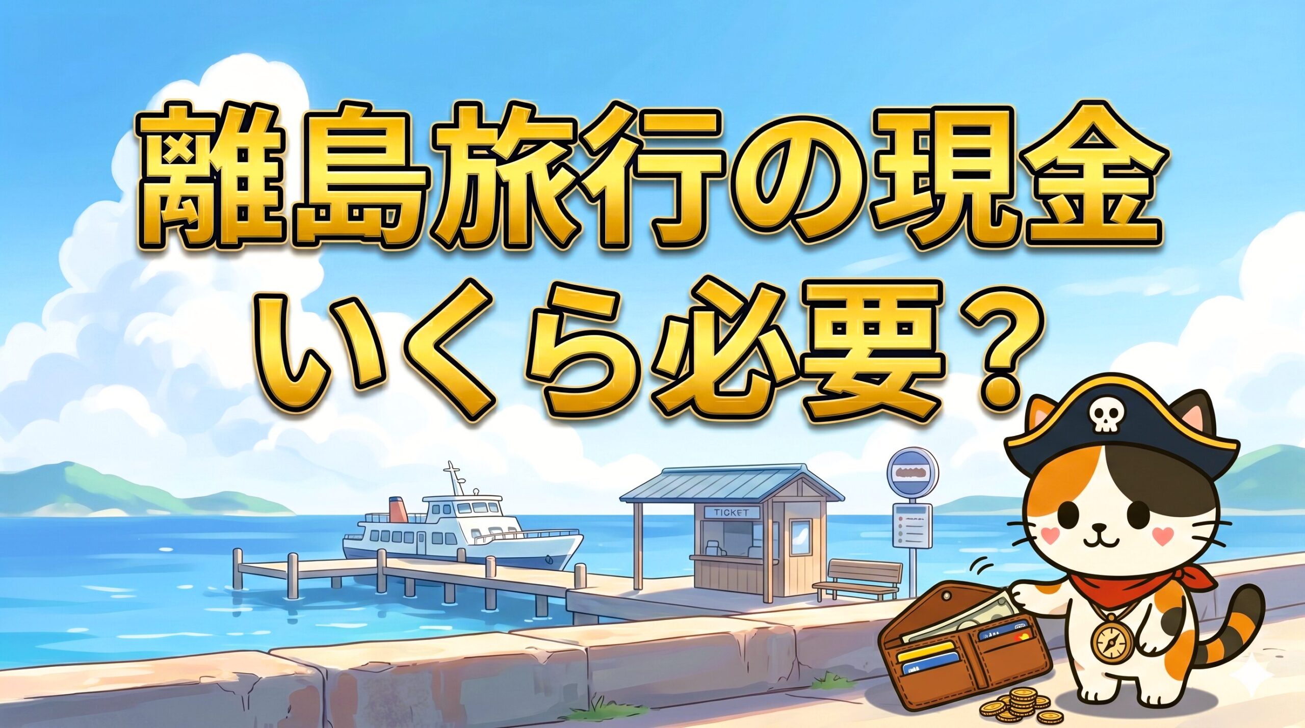 港で財布を確認するココロ船長