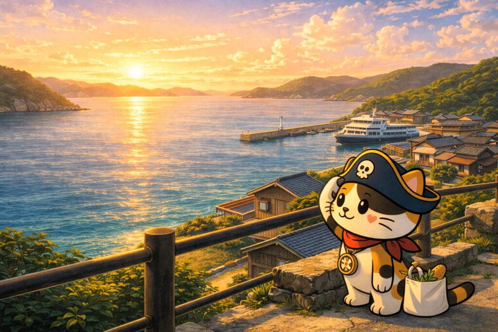 島を見守るココロ船長